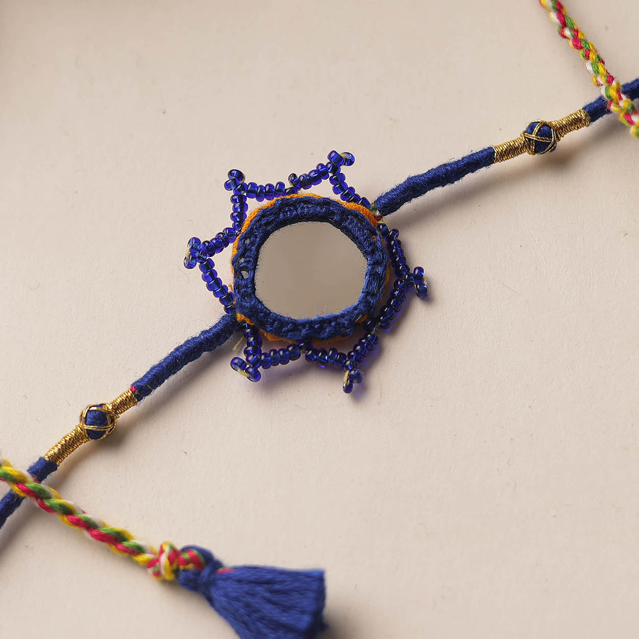 Handmade Mirror & Beadwork Rakhi 10