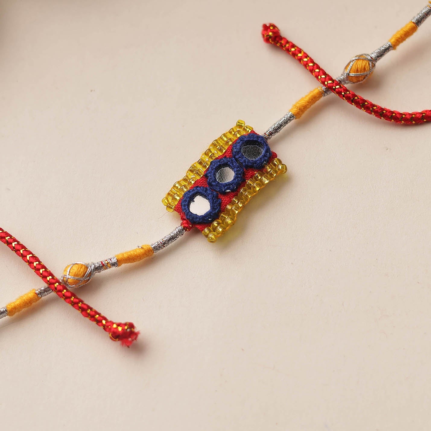 Handmade Mirror & Beadwork Rakhi 22