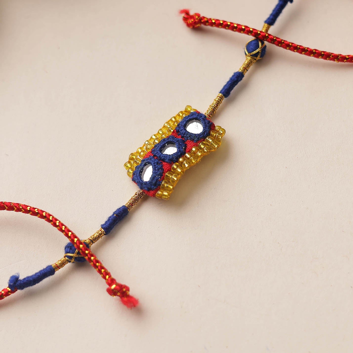 Handmade Mirror & Beadwork Rakhi 23