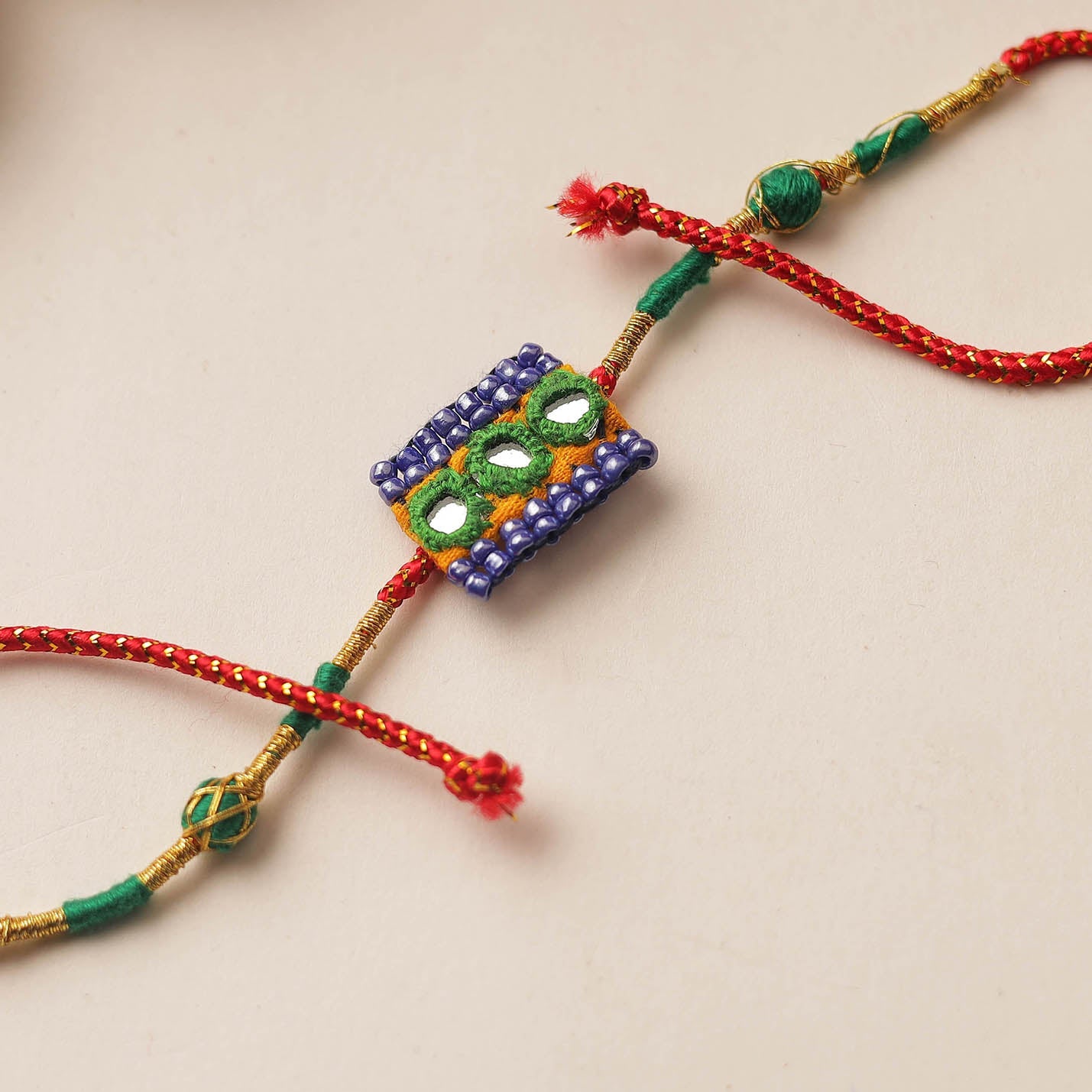 Handmade Mirror & Beadwork Rakhi 41