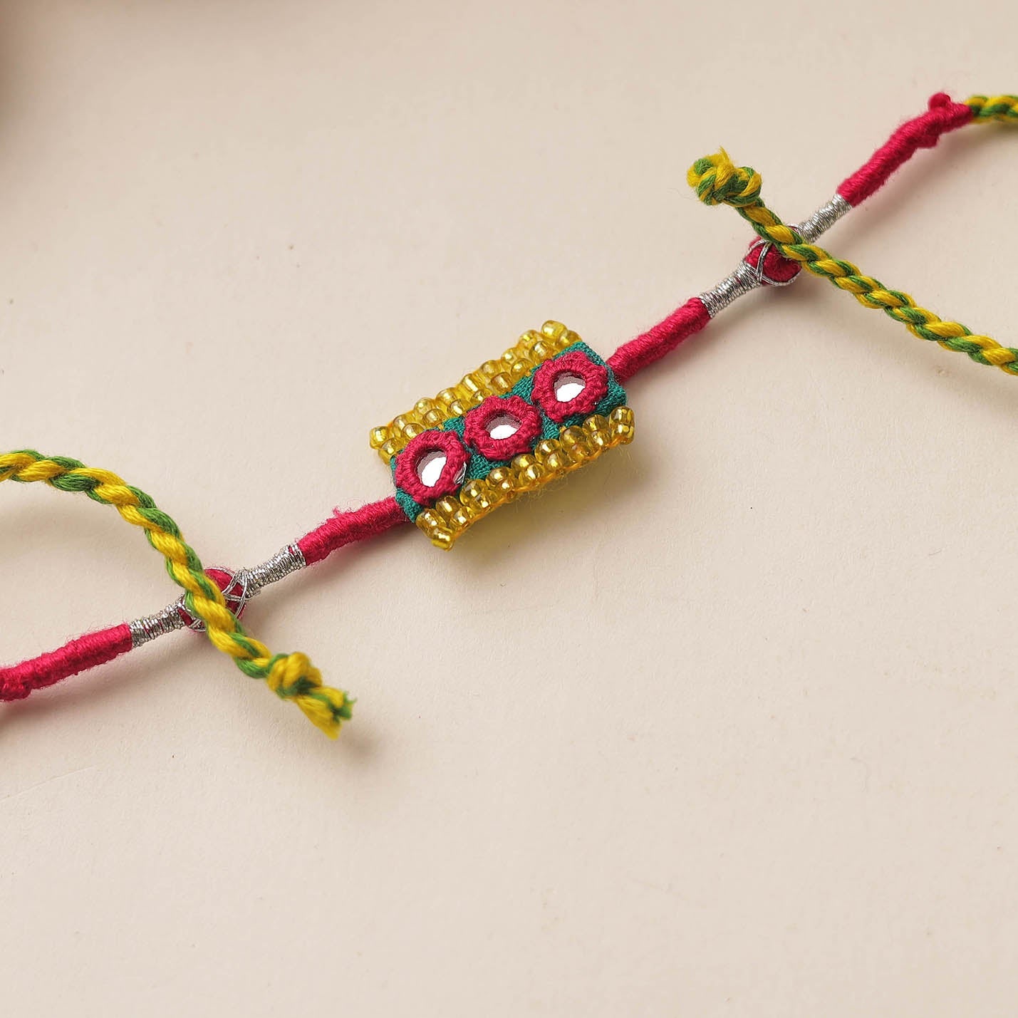 Handmade Mirror & Beadwork Rakhi 45