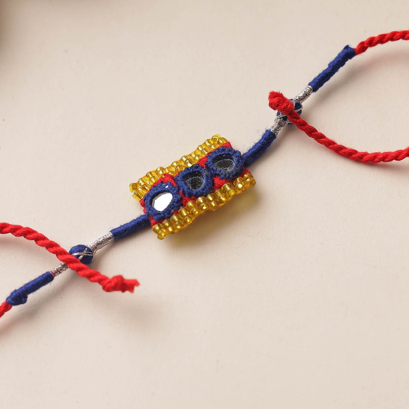 Handmade Mirror & Beadwork Rakhi 49