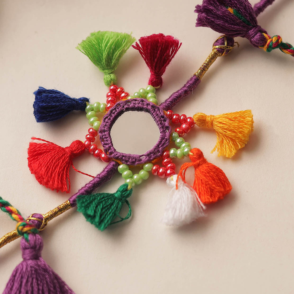 Handmade Mirror & Beadwork Rakhi 71