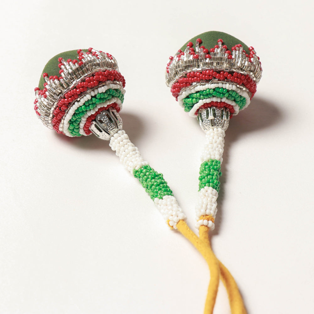 Handmade Multicolored Beadwork Latkan Tassels