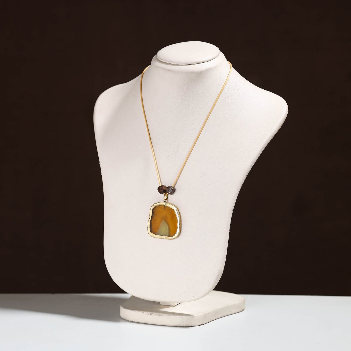 Handmade Natural Gemstone Bezel Pendent