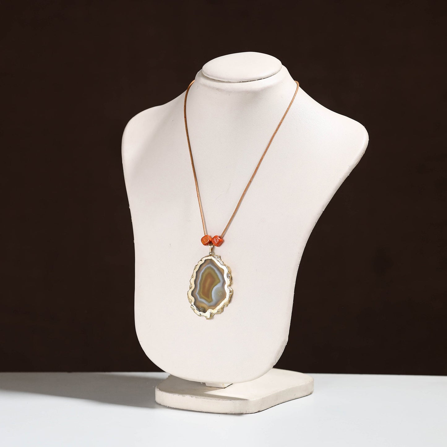 Handmade Natural Gemstone Bezel Pendent