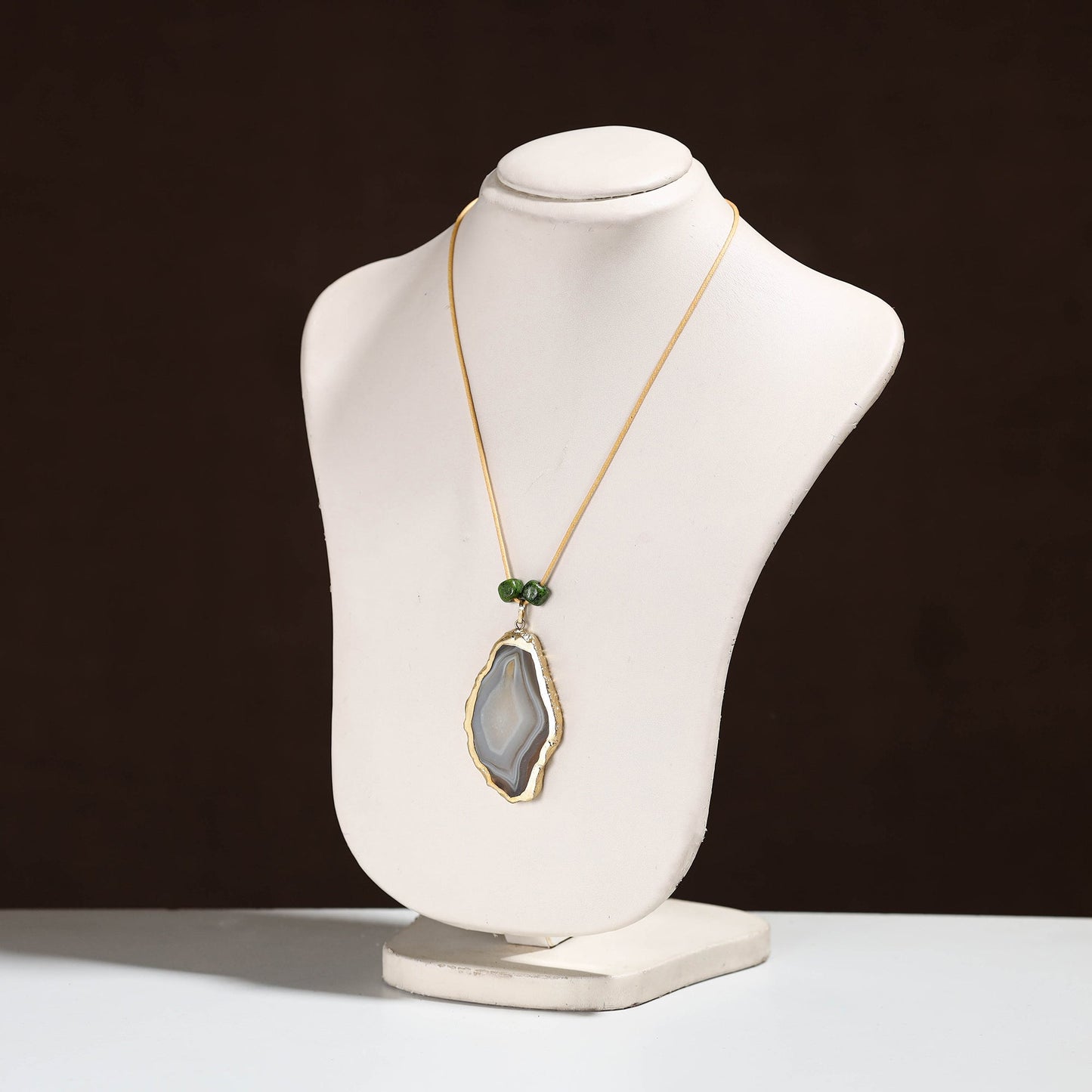Handmade Natural Gemstone Bezel Pendent