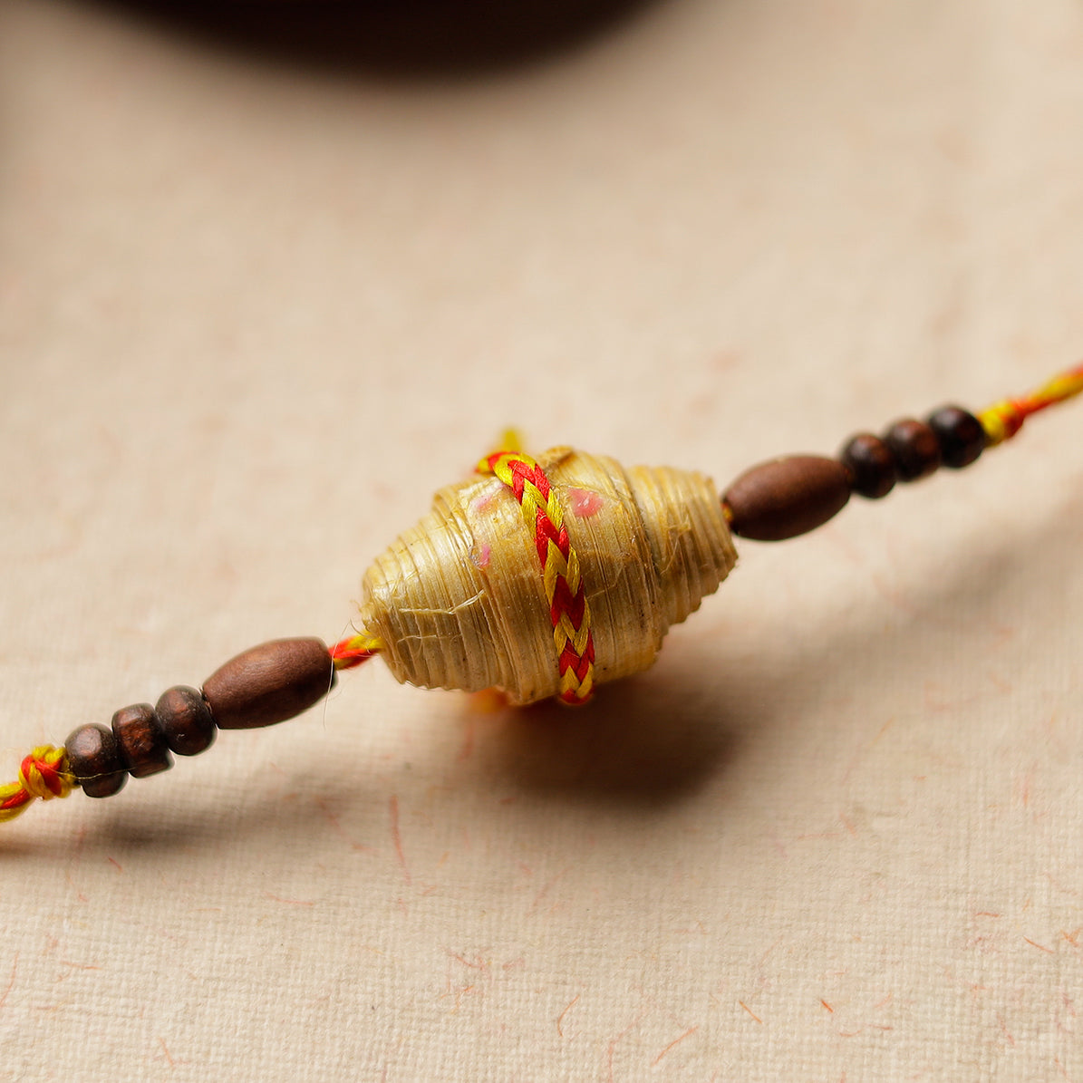 Handmade Pine Needles Beadwork Rakhi by Daya Patki 05
