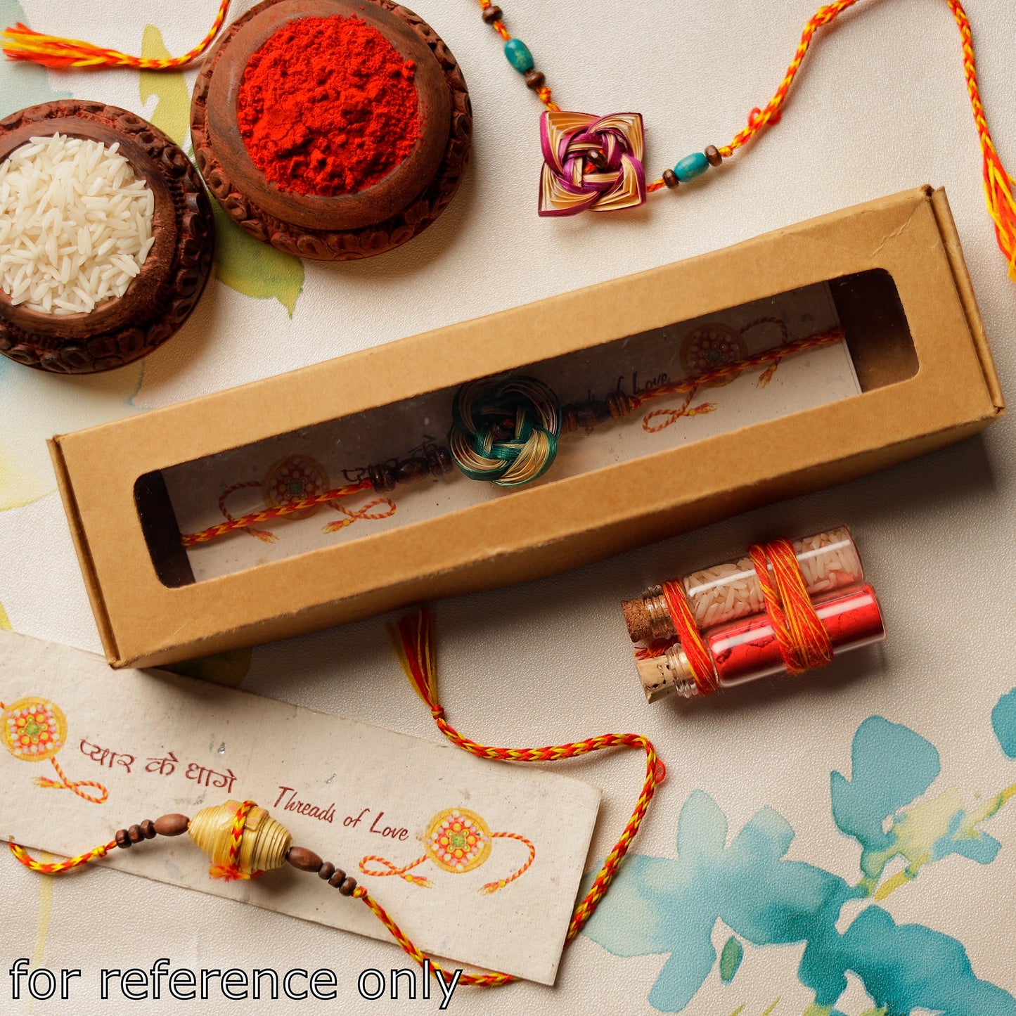 Handmade Pine Needles Beadwork Rakhi by Daya Patki 06