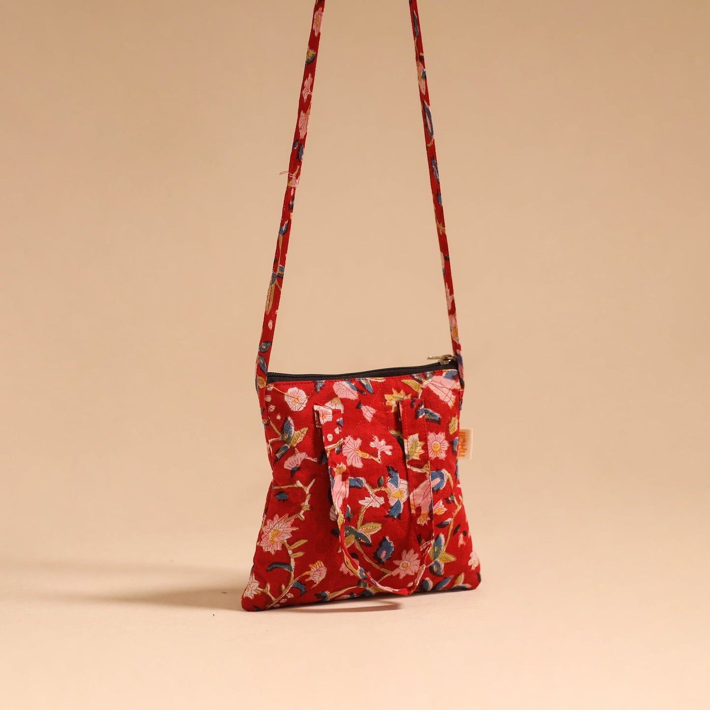 Handmade quilted cotton sling bag 64 - handcrafted