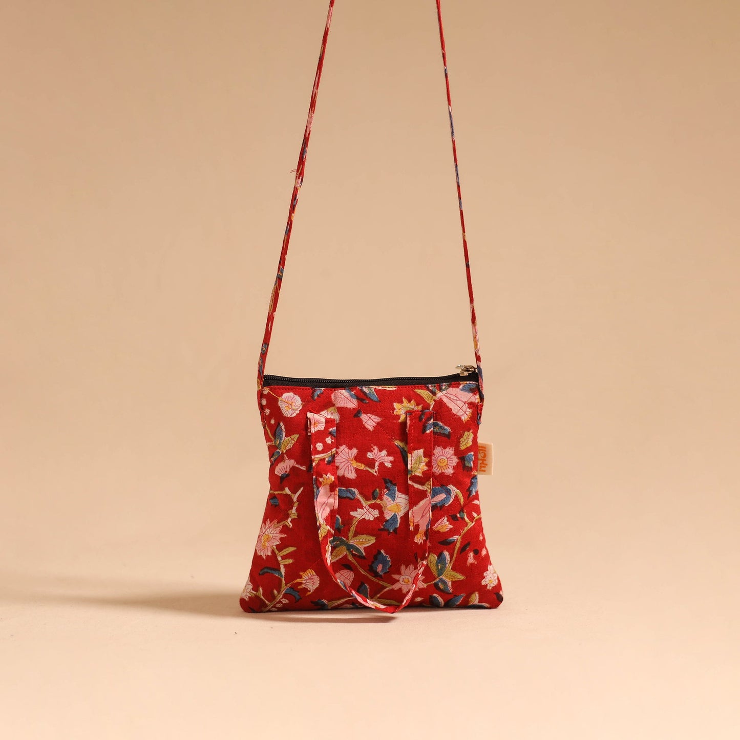 Handmade quilted cotton sling bag 64 - handcrafted