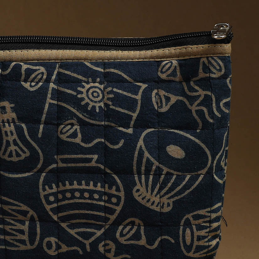 Handmade Quilted Cotton Utility Pouch for Essentials