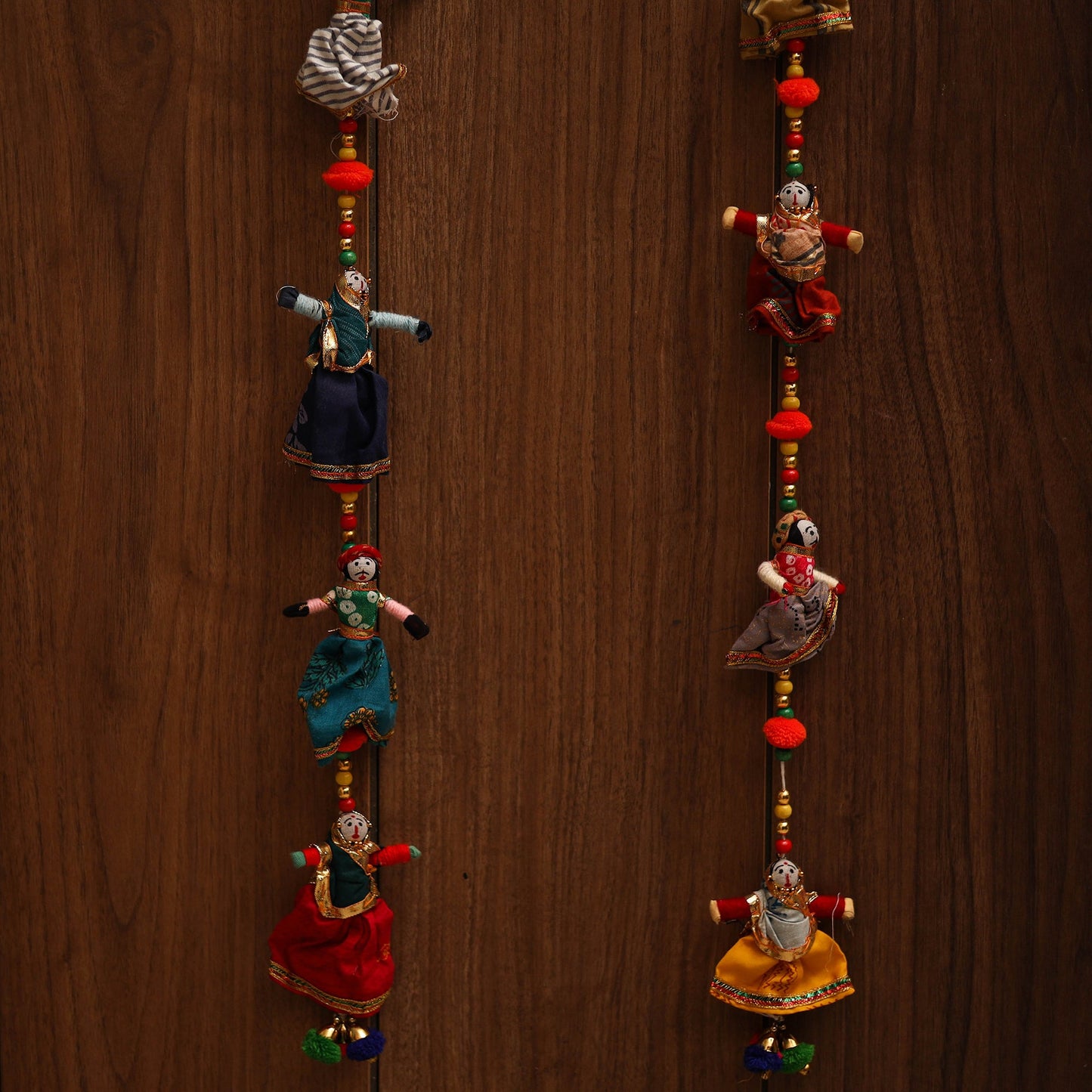 Handmade rajasthani puppet hanging for home decor (set