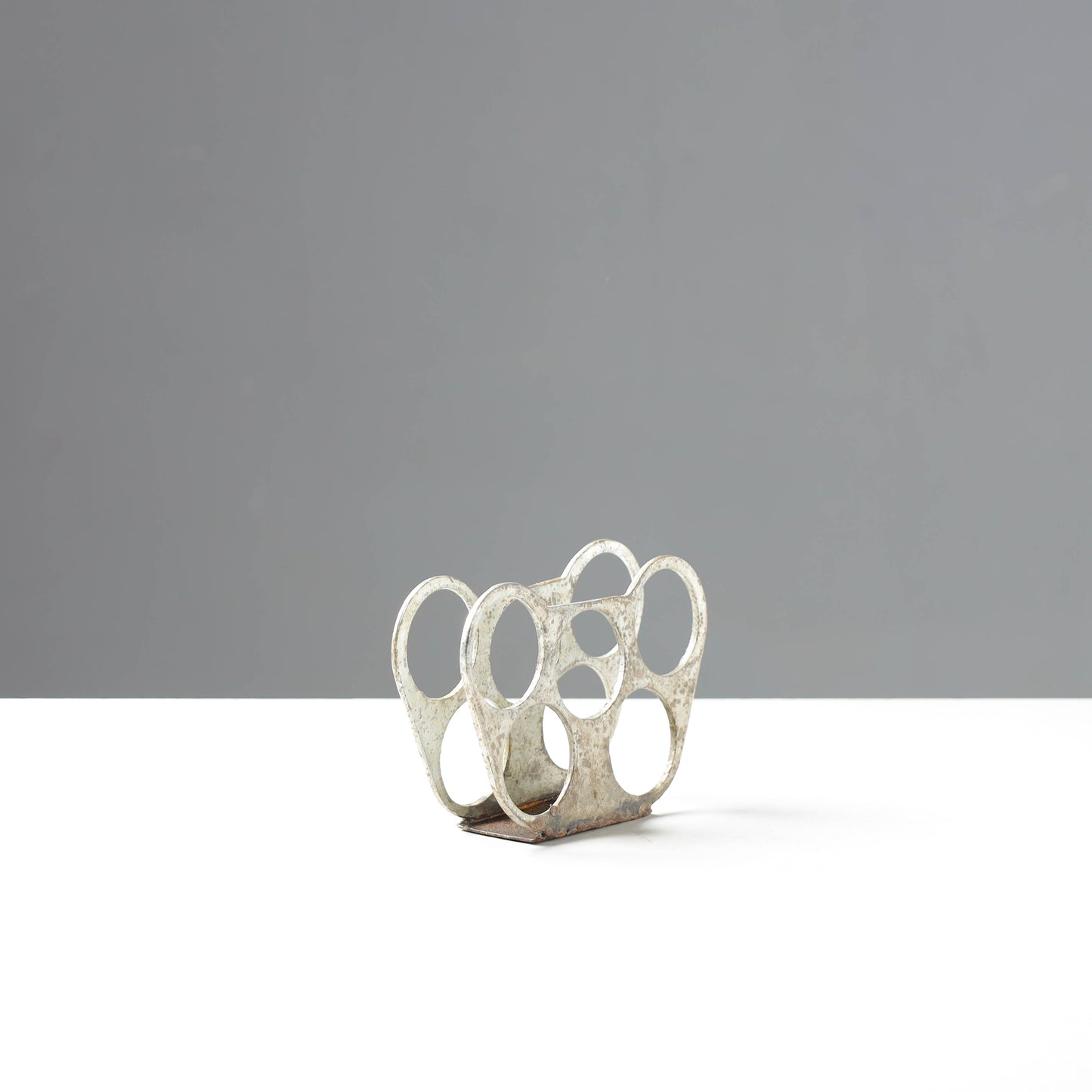 Handmade Recycled Metal Grey Sculpture by Debabrata Ruidas