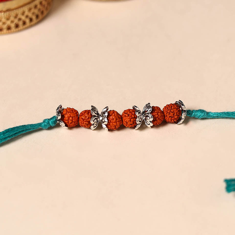 Handmade Rudraksh Work Rakhi
