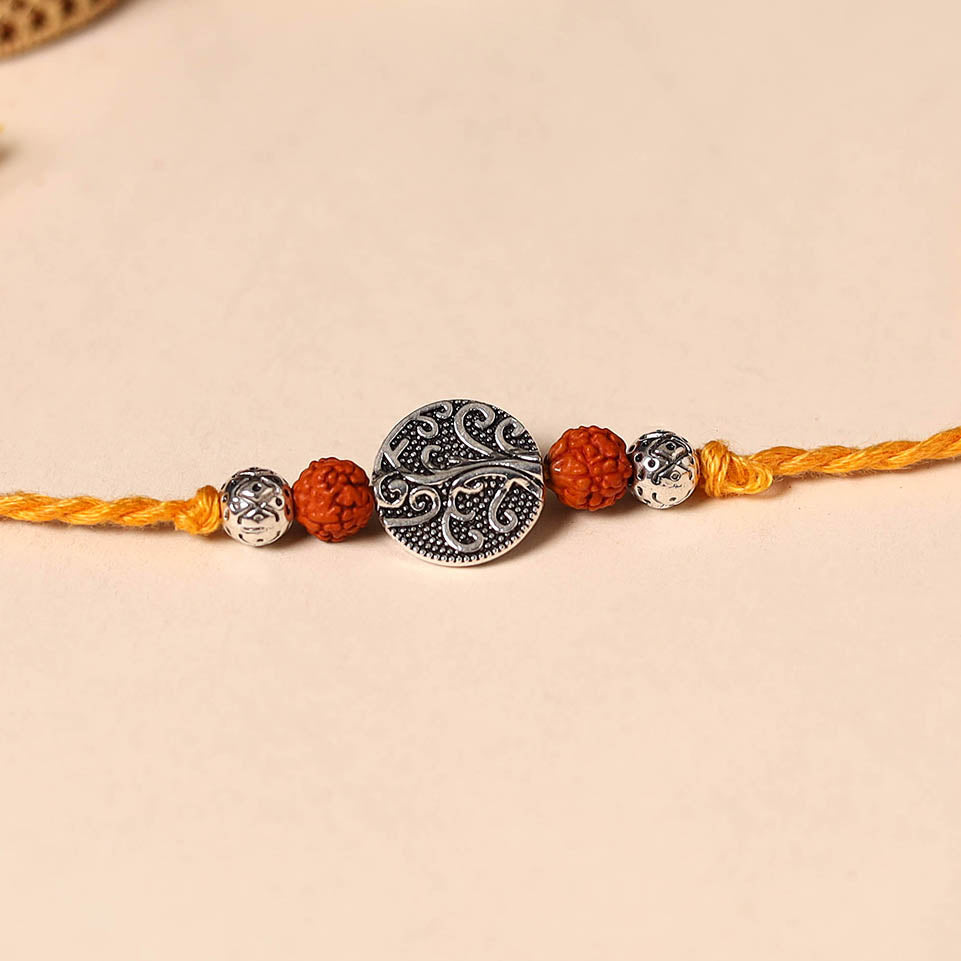 Handmade Rudraksh Work Rakhi