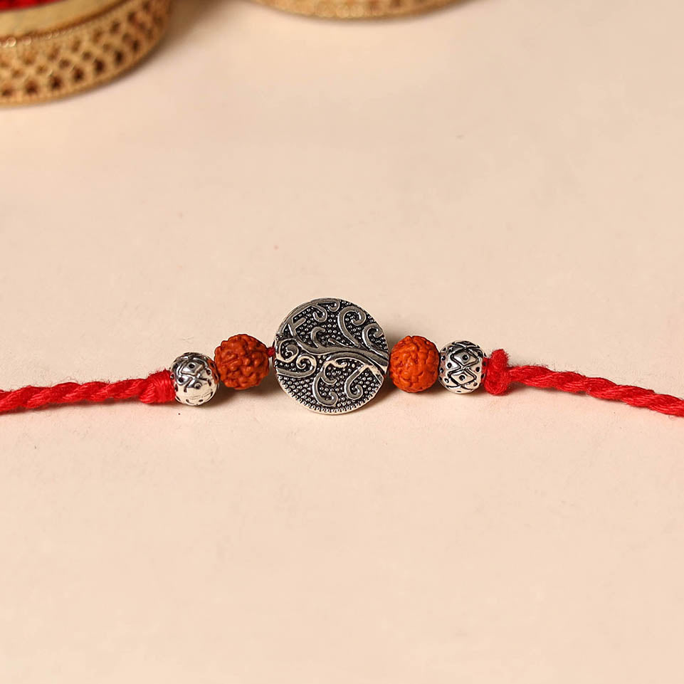 Handmade Rudraksh Work Rakhi