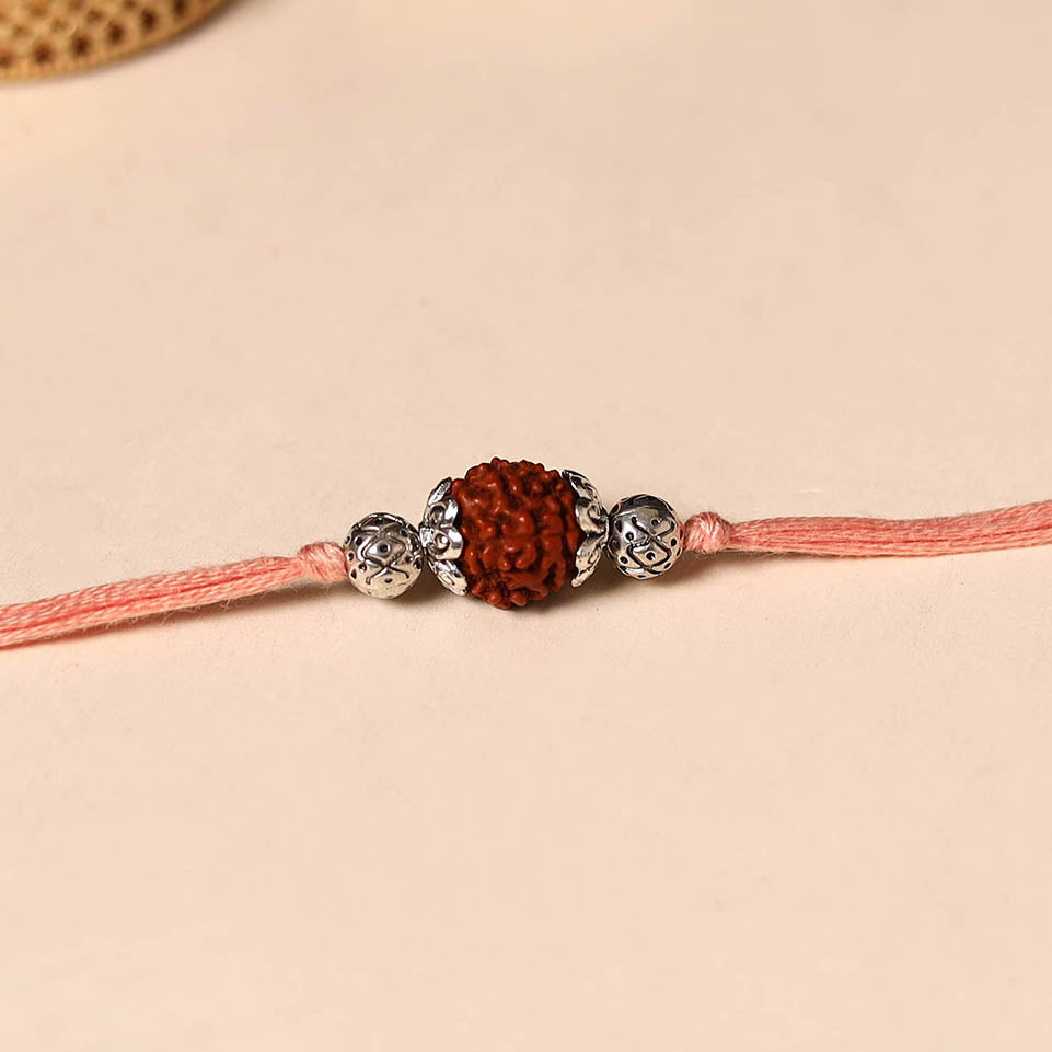 Handmade Rudraksh Work Rakhi