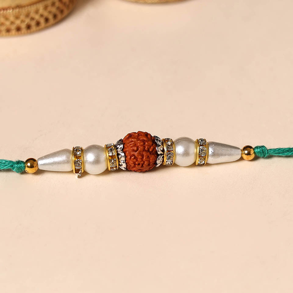 Handmade Rudraksh Work Rakhi