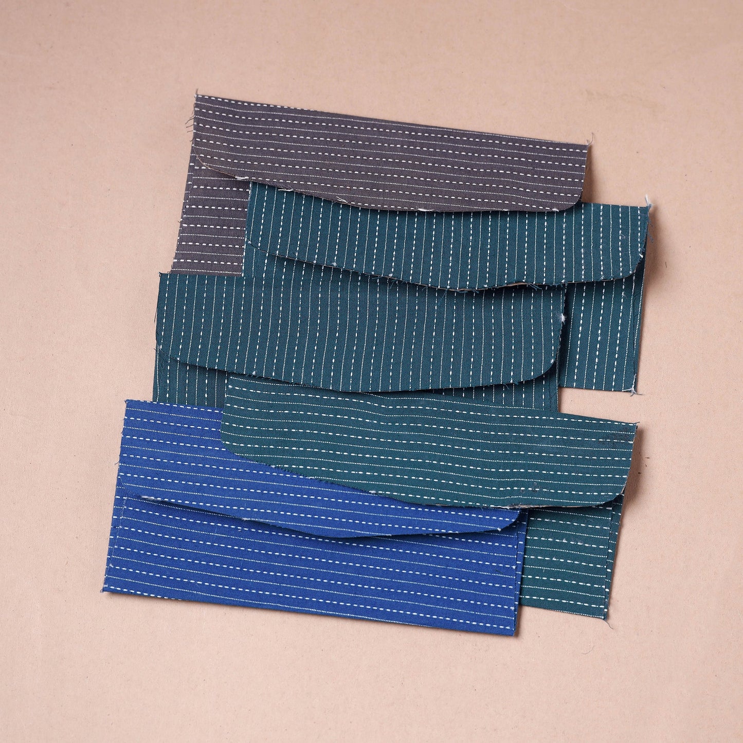 Handmade Running Stitch Cotton Fabric Envelope