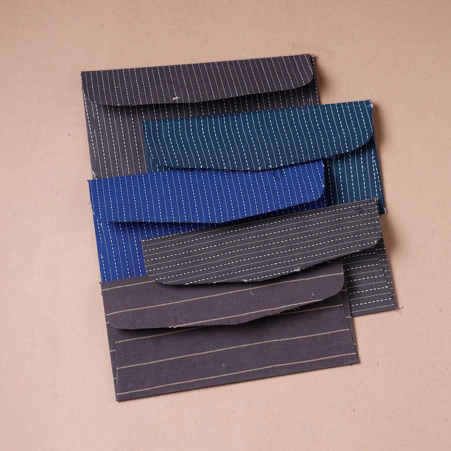 Handmade Running Stitch Cotton Fabric Envelope