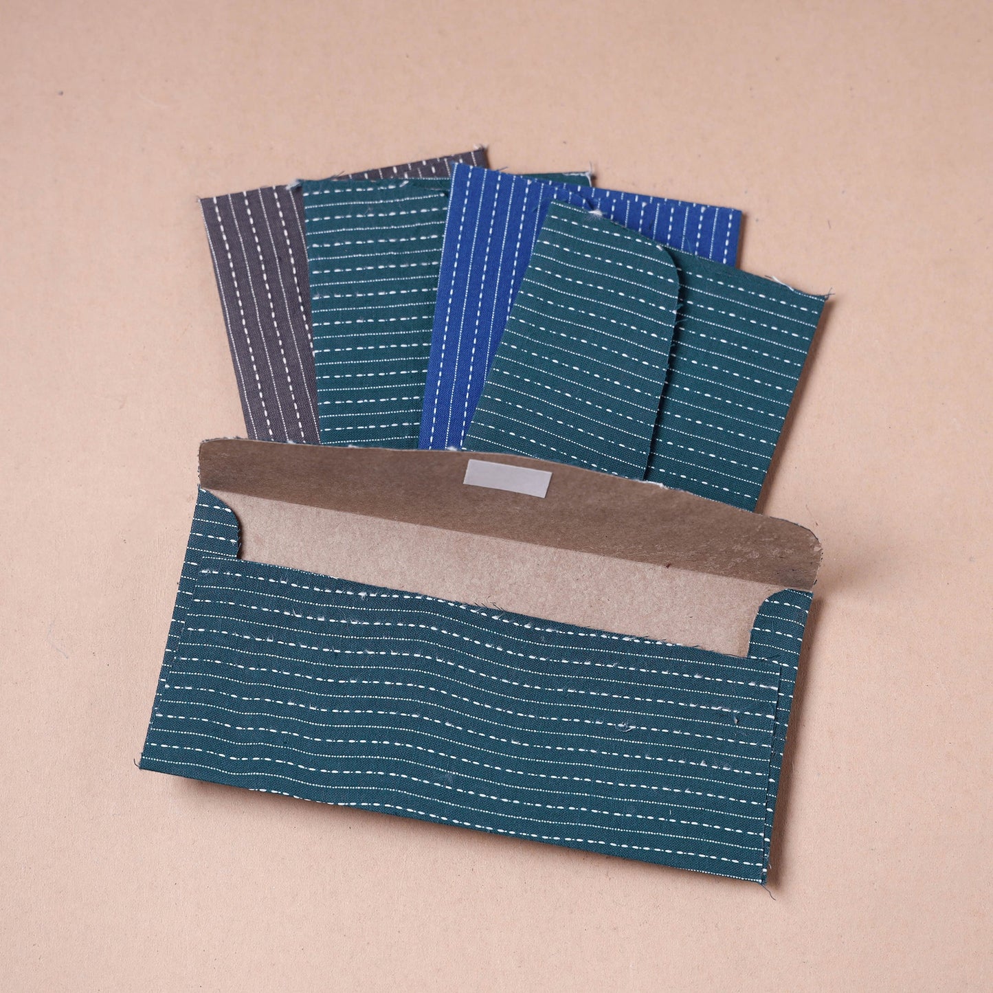 Handmade Running Stitch Cotton Fabric Envelope