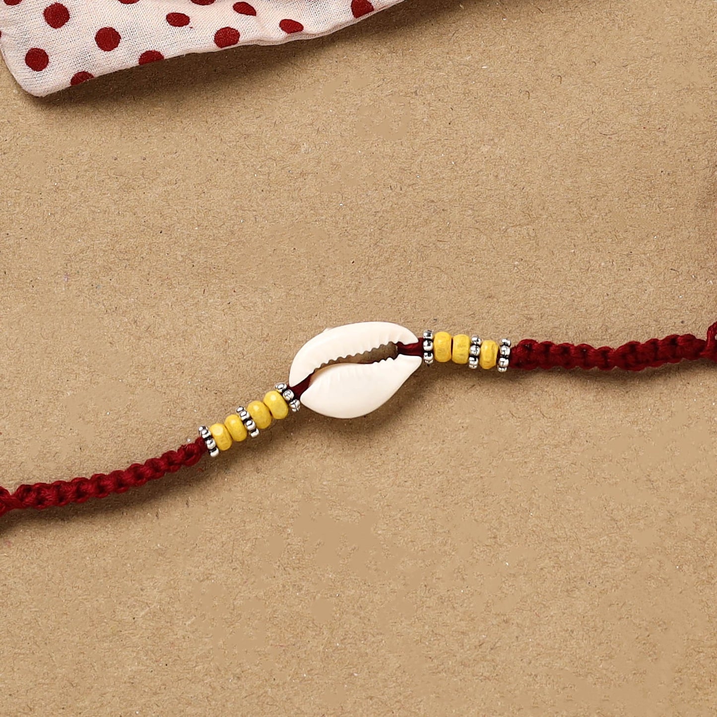 Handmade shell work rakhi 140 - handcrafted