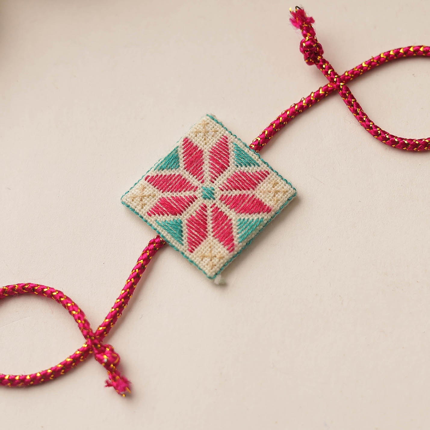 Handmade Soof Embroidery Rakhi 18