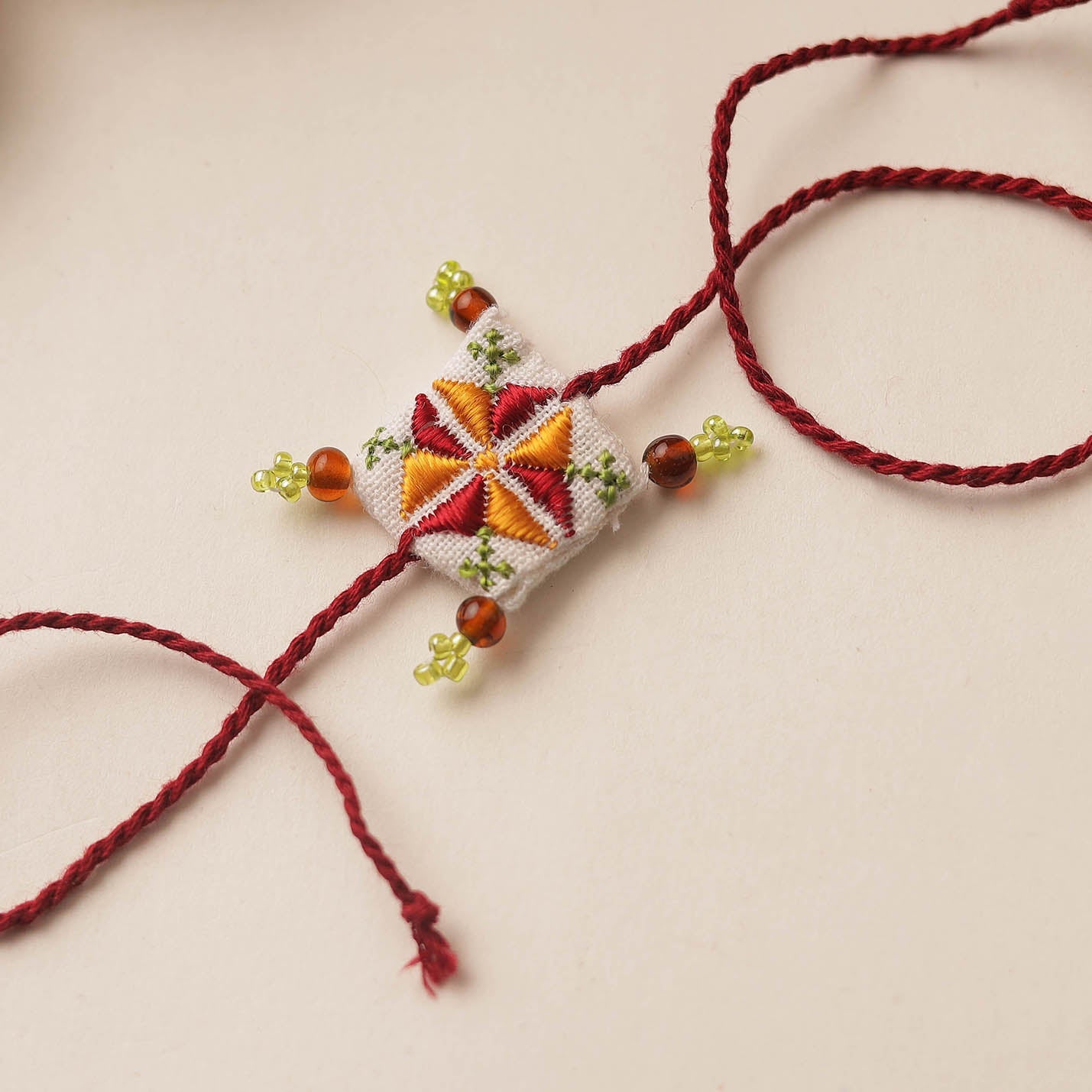 Handmade Soof Embroidery Rakhi 61