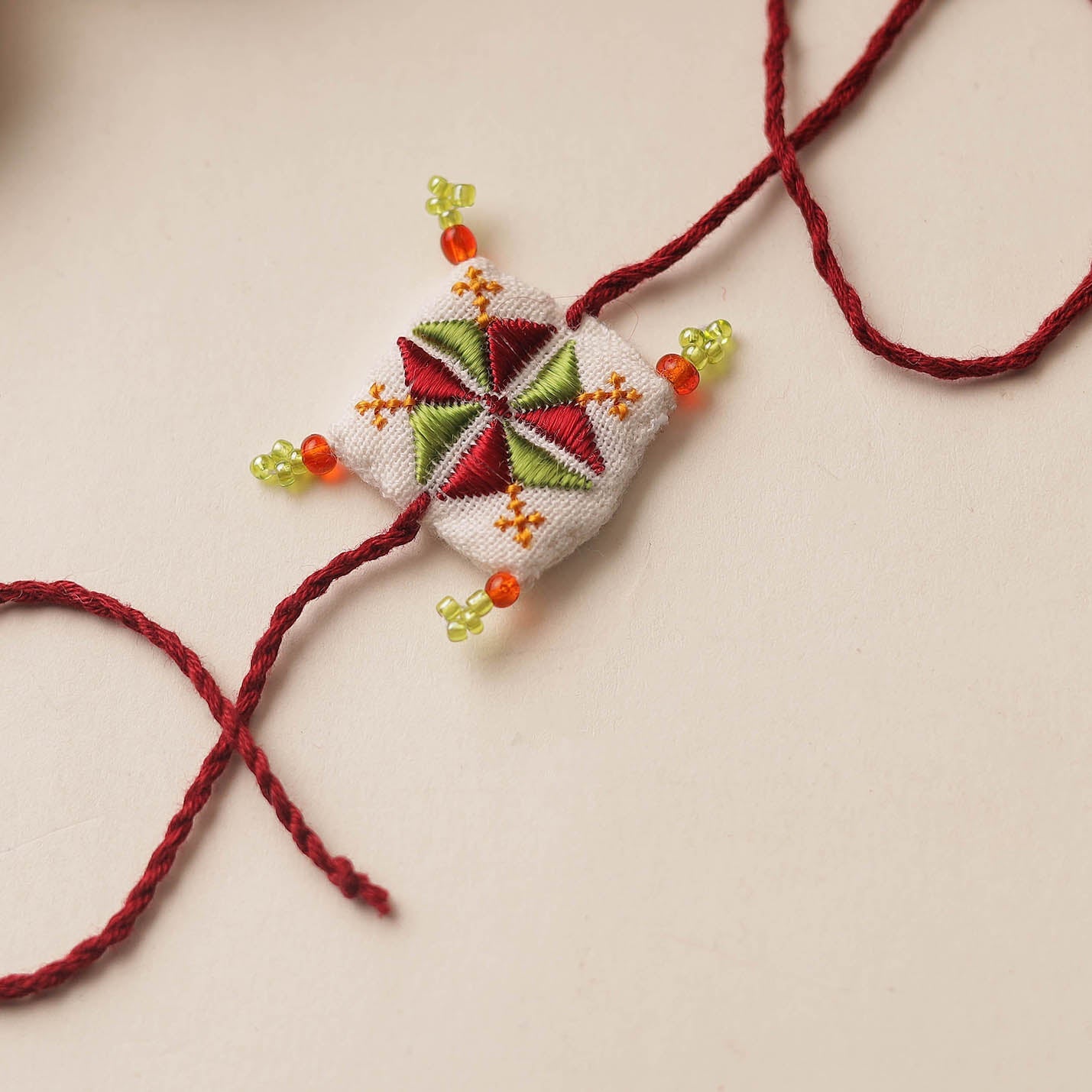 Handmade Soof Embroidery Rakhi 62