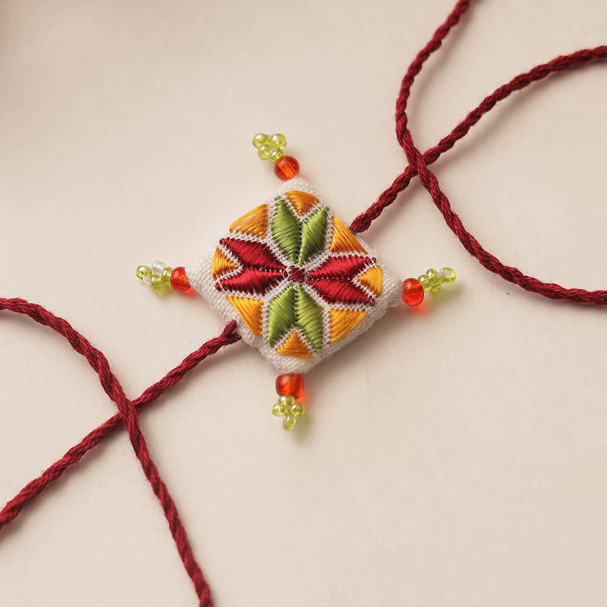Handmade Soof Embroidery Rakhi 64