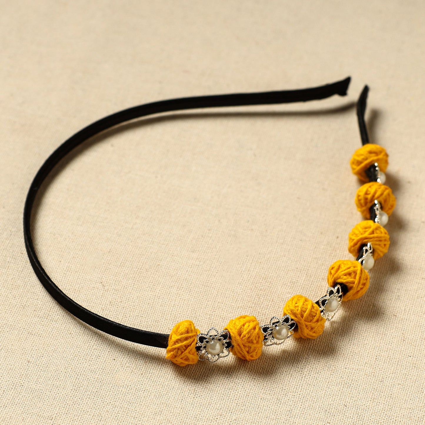 Handmade Thread & Bead Work Hair Band 20