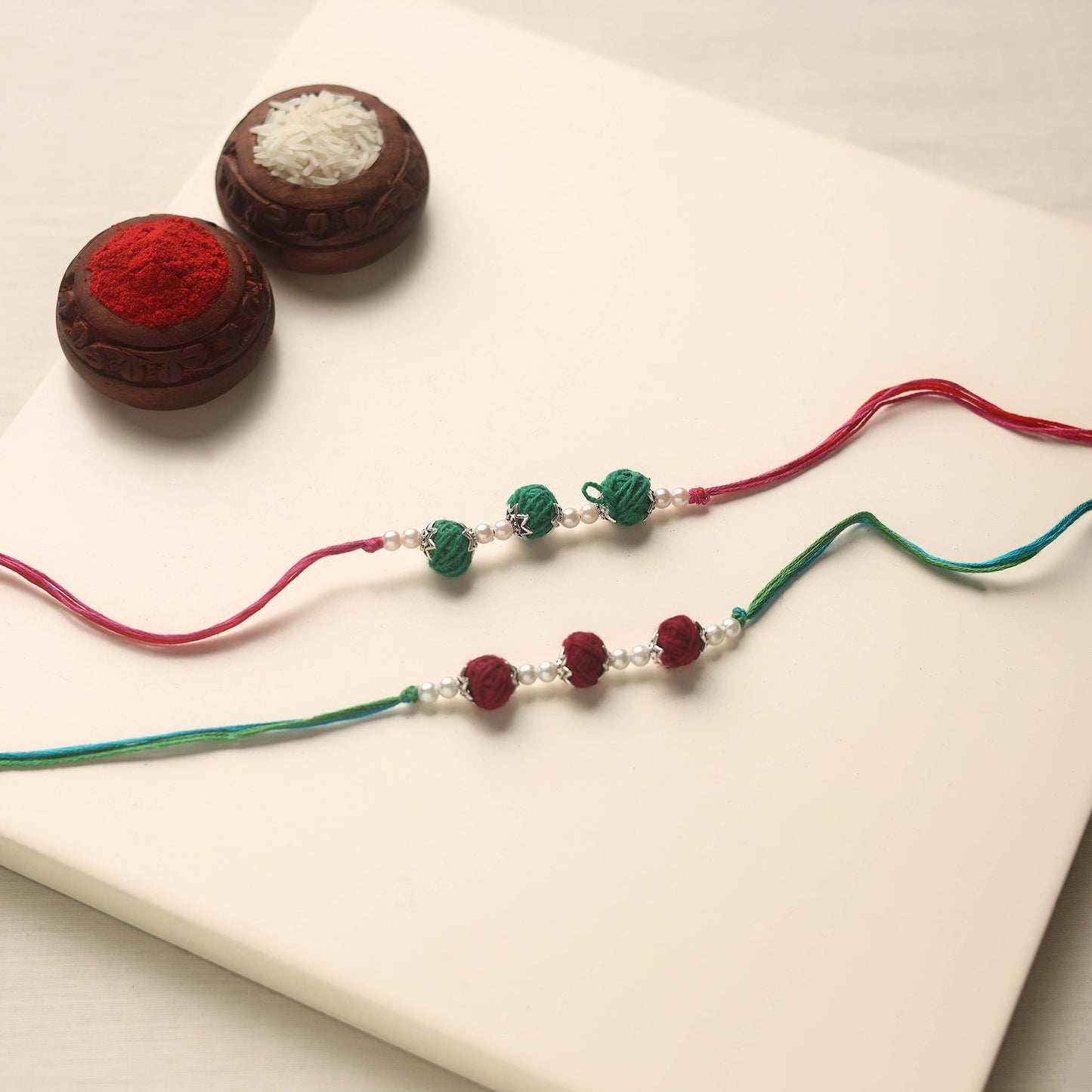 Handmade Thread Beads Rakhi