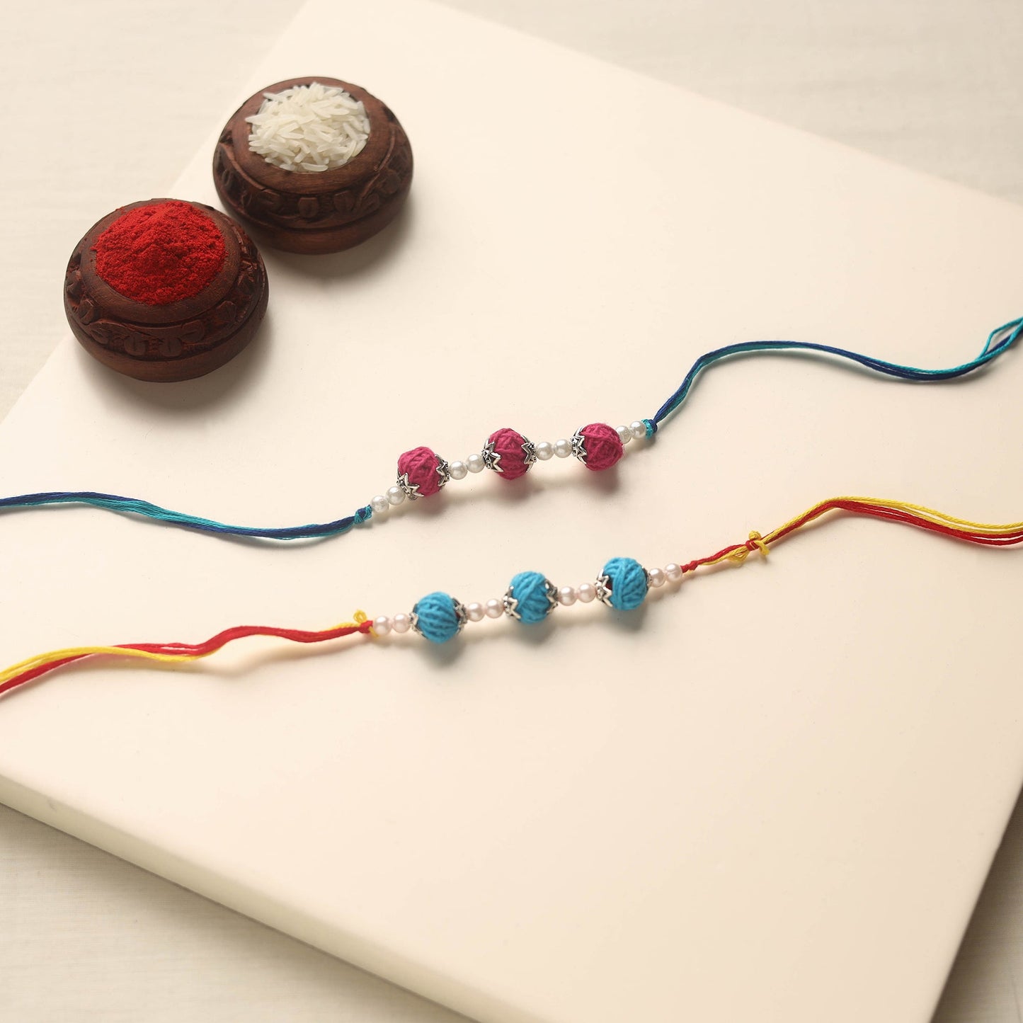 Handmade Thread Beads Rakhi