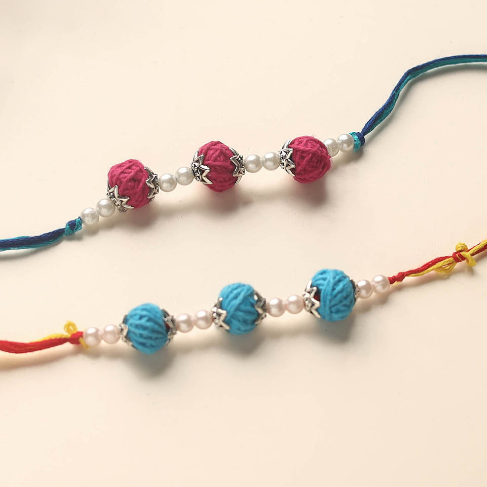 Handmade Thread Beads Rakhi