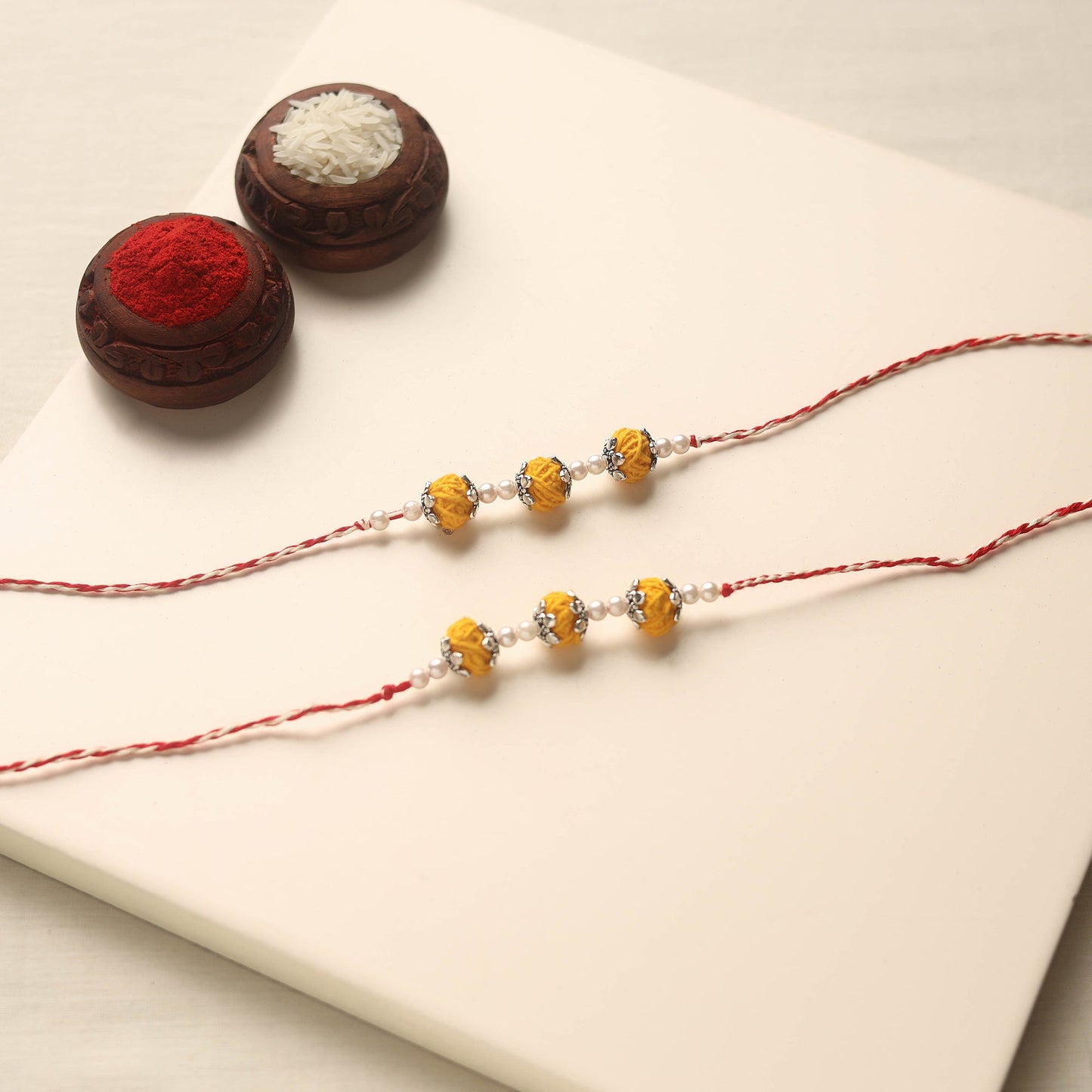 Handmade Thread Beads Rakhi