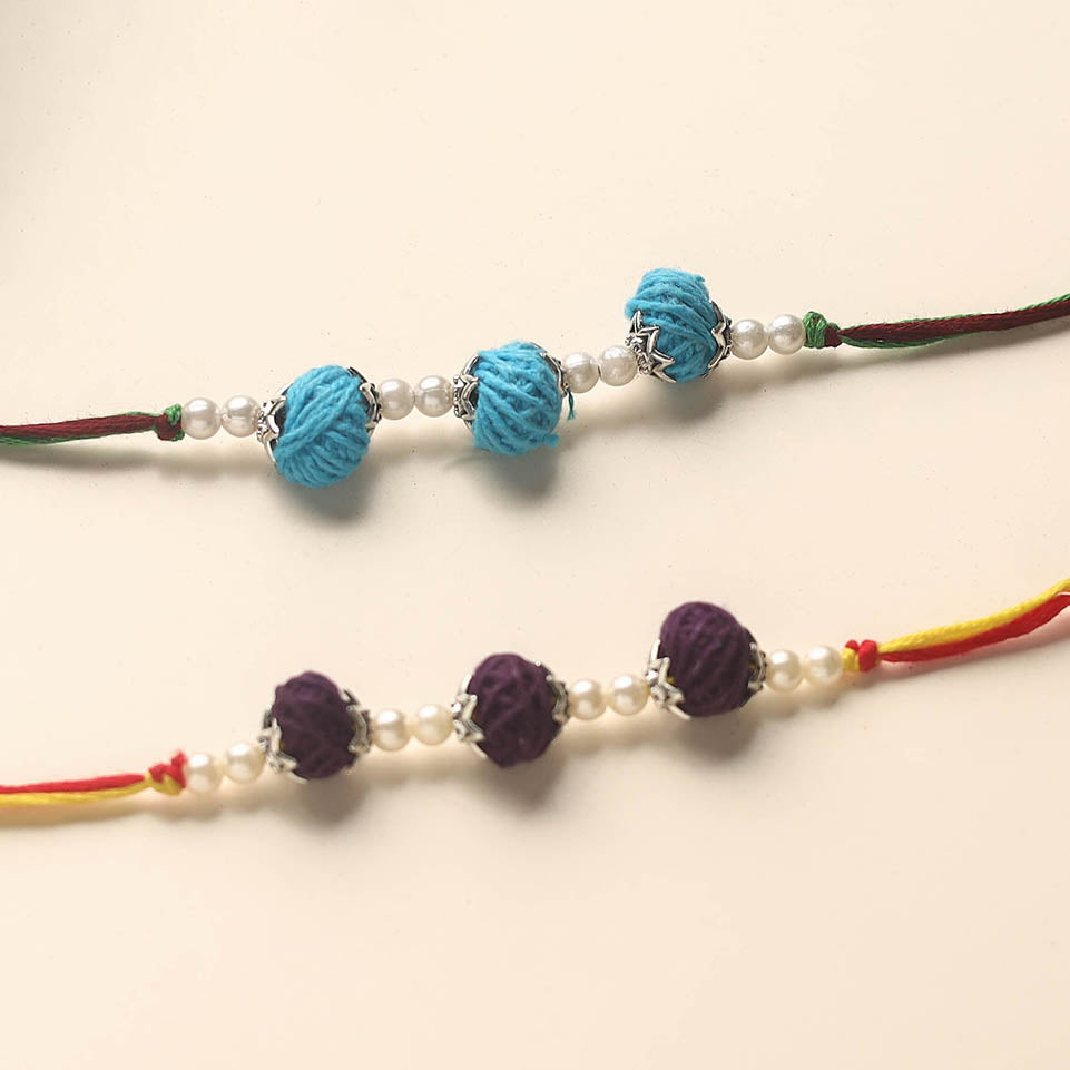Handmade Thread Beads Rakhi
