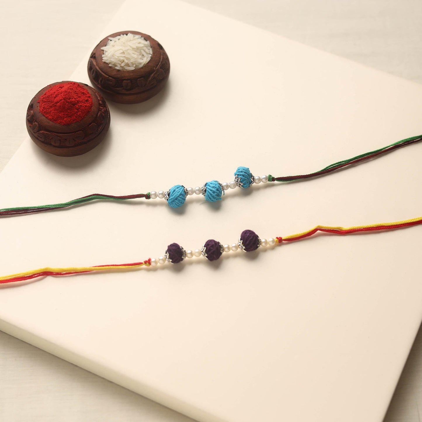 Handmade Thread Beads Rakhi