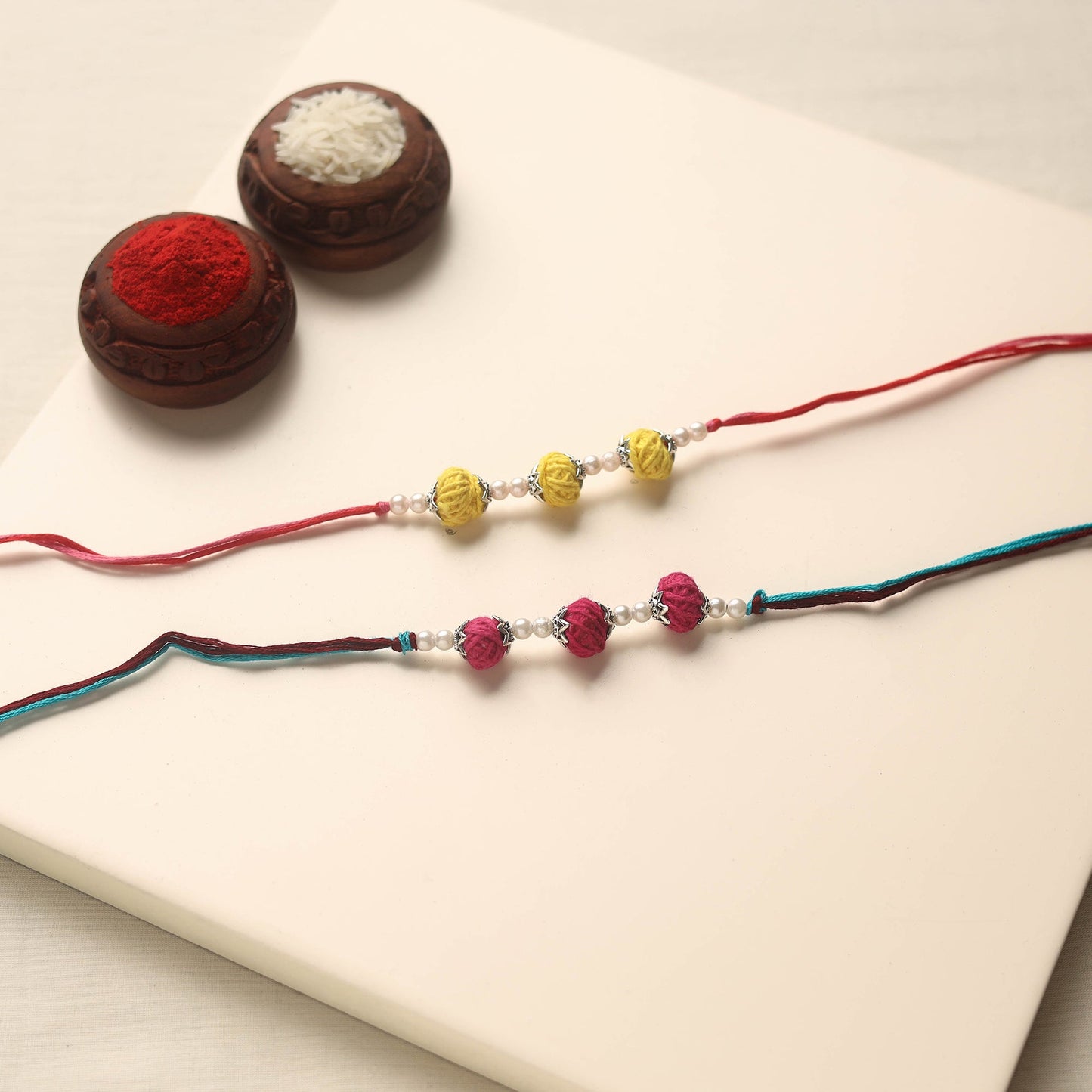 Handmade Thread Beads Rakhi