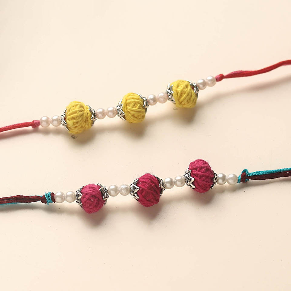 Handmade Thread Beads Rakhi