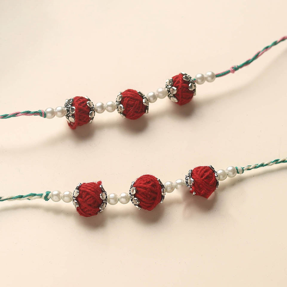 Handmade Thread Beads Rakhi