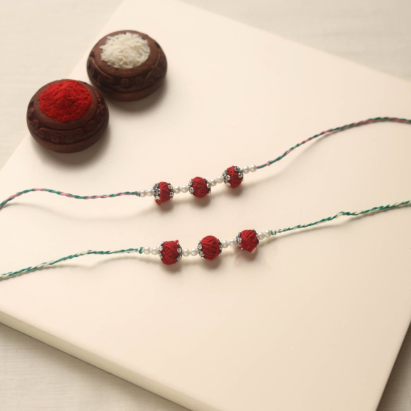 Handmade Thread Beads Rakhi