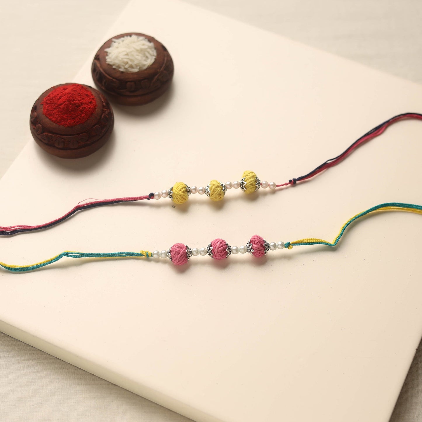 Handmade Thread Beads Rakhi