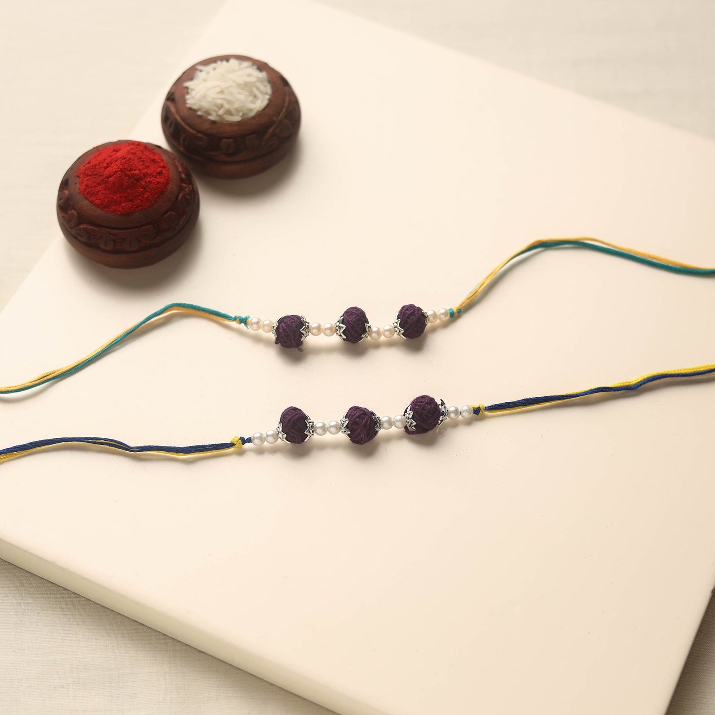 Handmade Thread Beads Rakhi