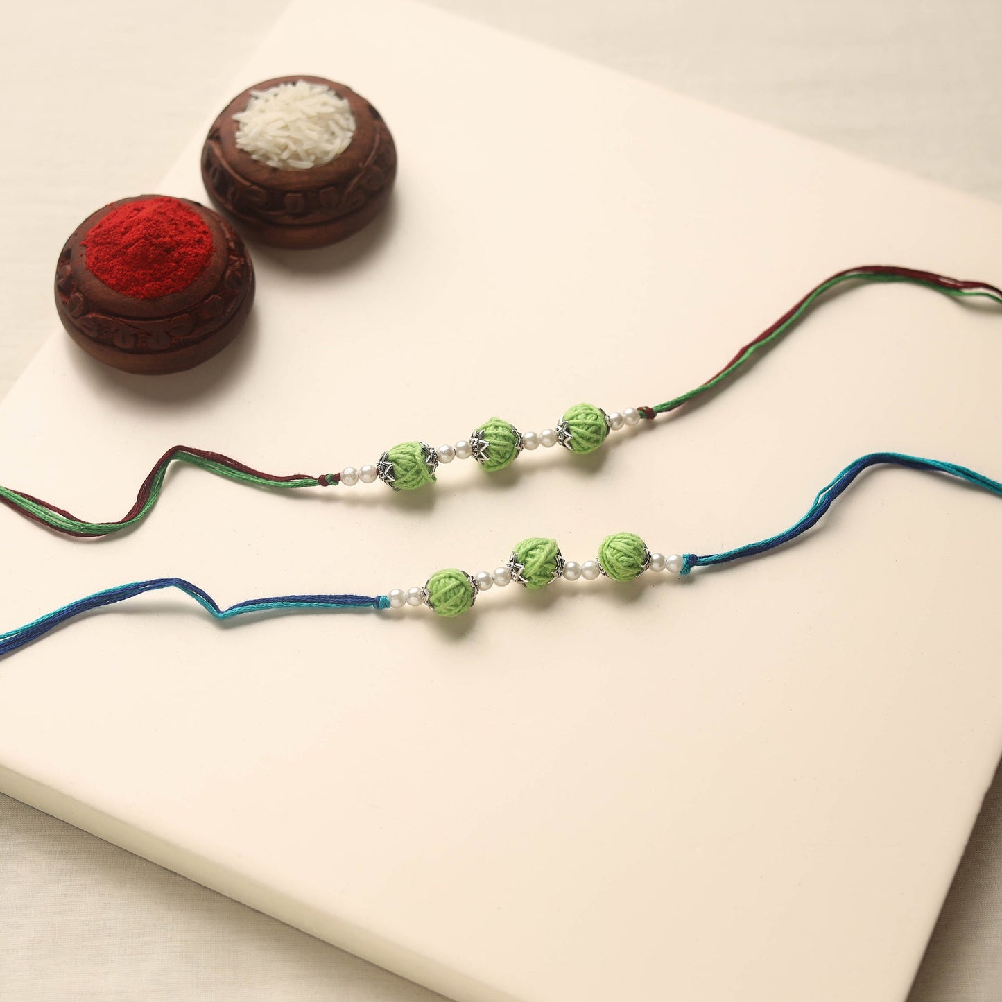 Handmade Thread Beads Rakhi