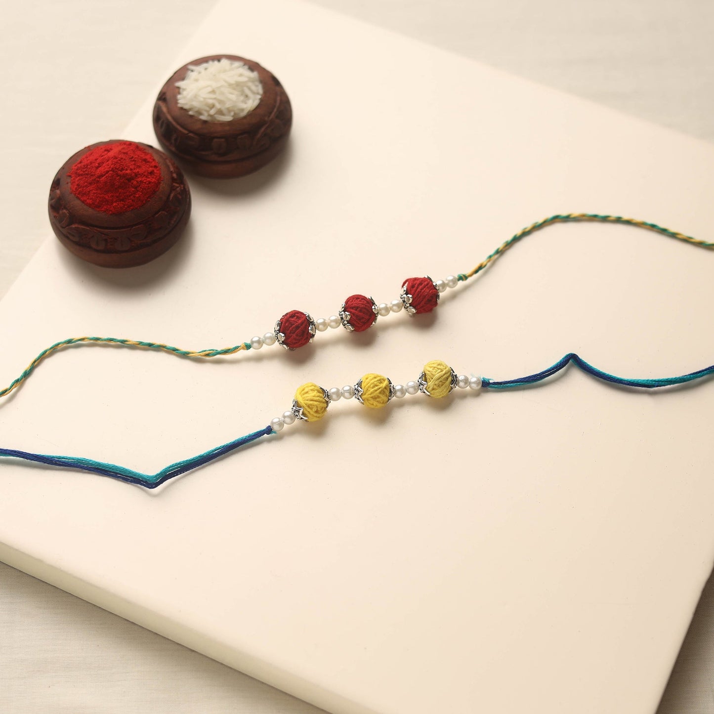 Handmade Thread Beads Rakhi