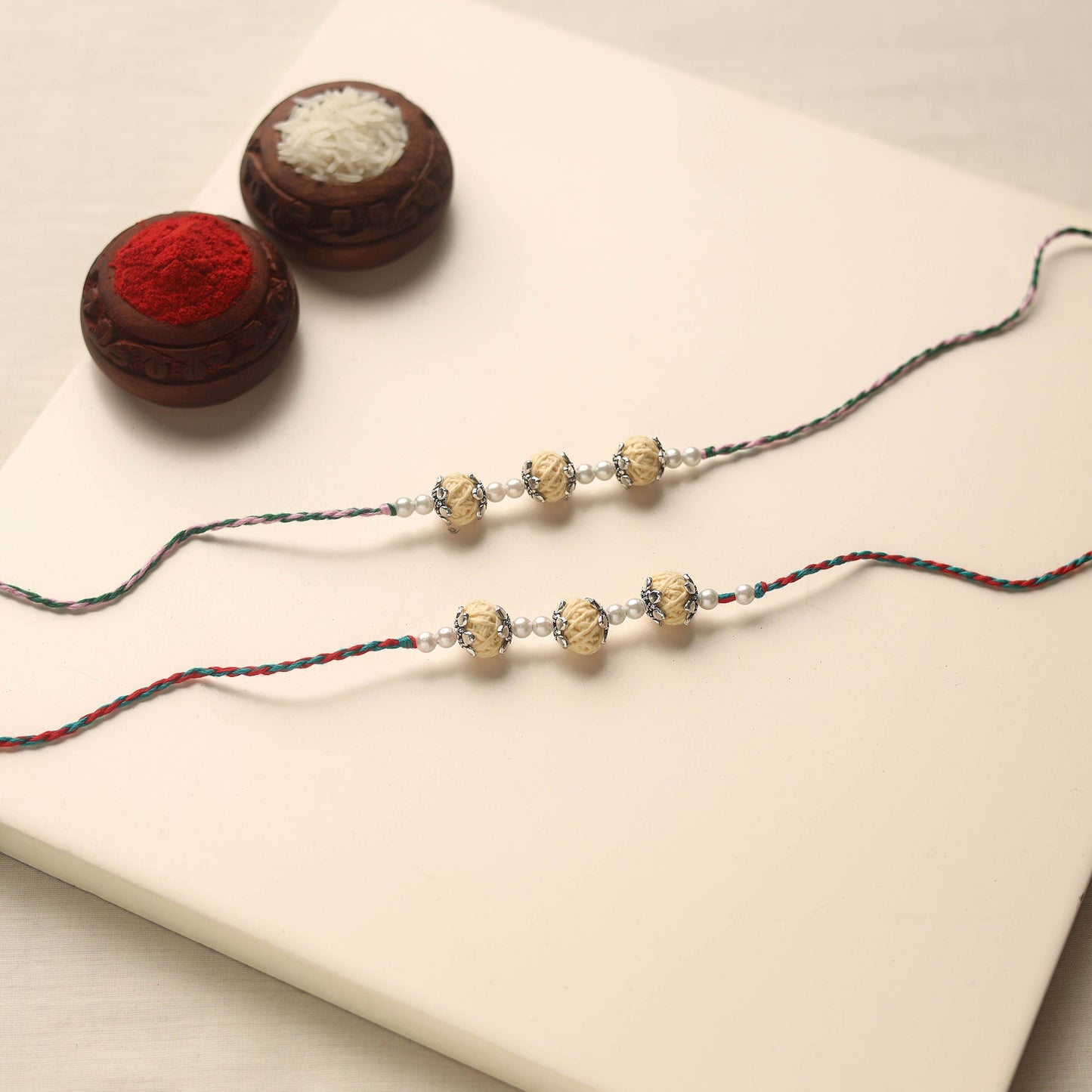 Handmade Thread Beads Rakhi