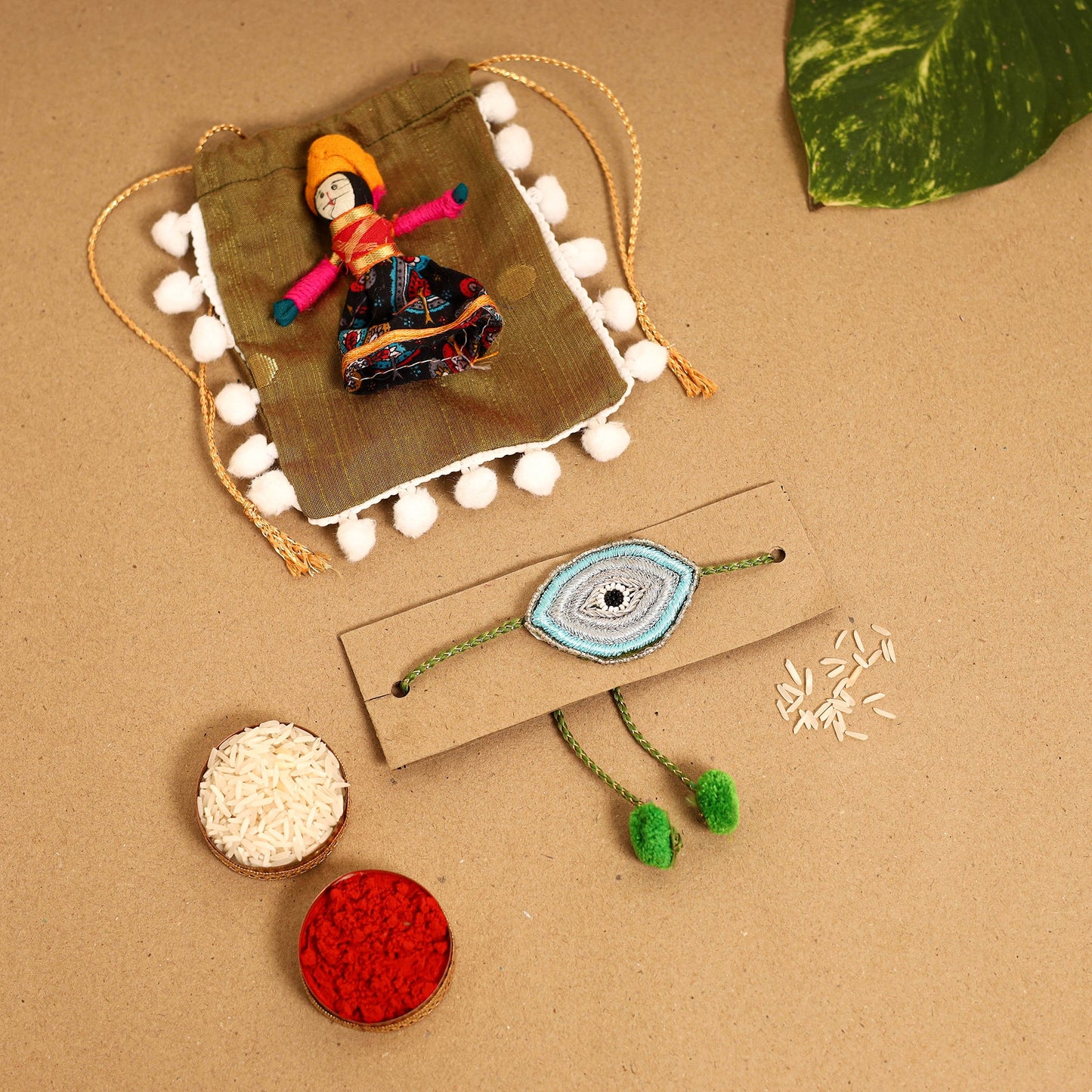Handmade Thread & Beadwork Rakhi By Jugni