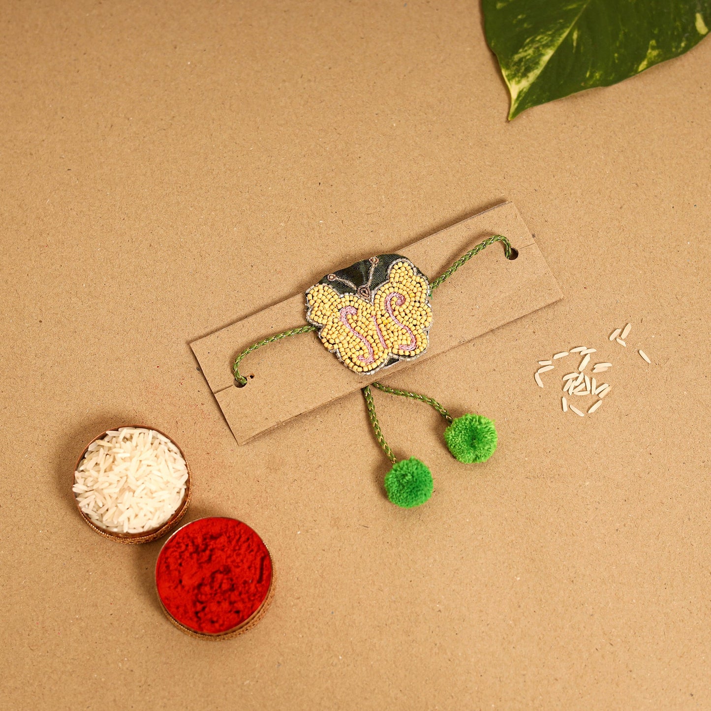 Handmade Thread & Beadwork Rakhi By Jugni