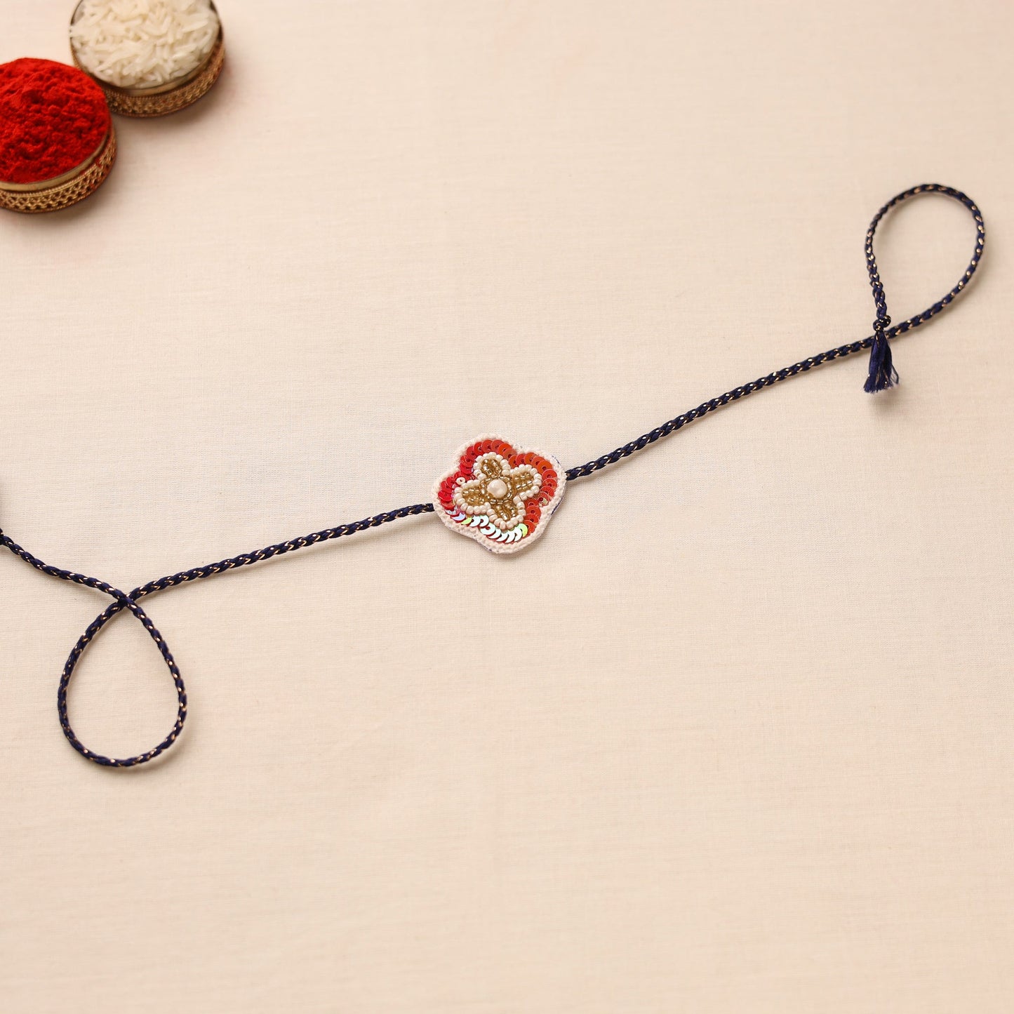 Handmade Thread & Beadwork Rakhi By Jugni